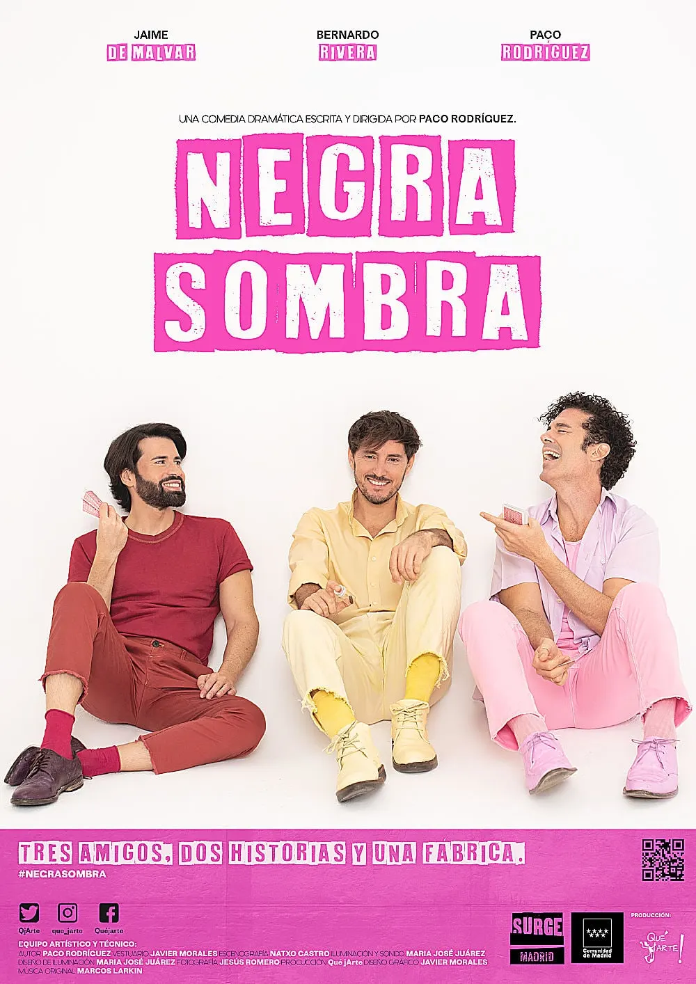 Cartel de «Negra Sombra», Cía. Qué jArte!